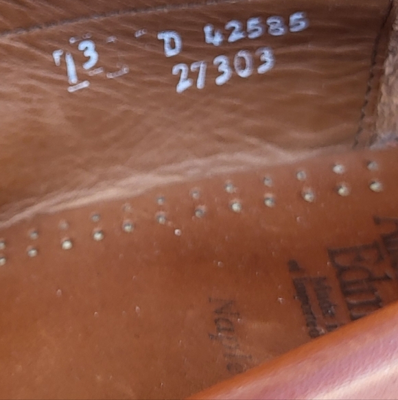 Allen Edmonds Naple Brown Leather Tassel Slip On Dress Casual Loafer Shoe Men 13 - Picture 10 of 10